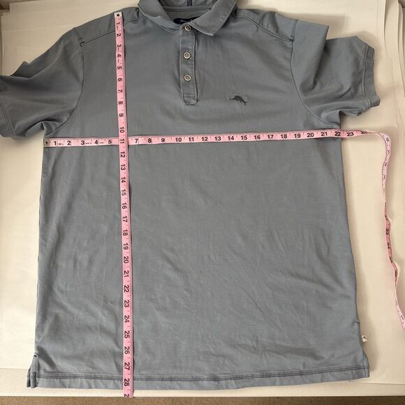Tommy Bahama Island Zone Short Sleeve Shirt Men's Size Medium Gray Blue - Picture 12 of 12
